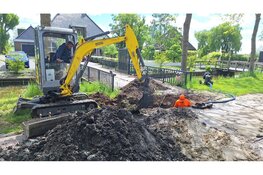 Waterleidingbreuk in Zwaagdijk Oost