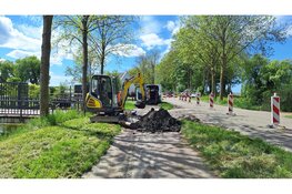 Waterleidingbreuk in Zwaagdijk Oost