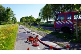 Camperbusje vliegt in brand tijdens rijden