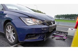 Veel schade na aanrijding op A7 bij Wognum