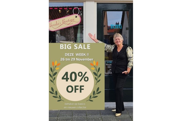 Big Sale bij Bouda's Boutique