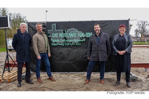 Bouw tijdelijk dorpshuis Abbekerk-Lambertschaag begonnen