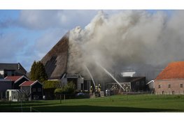 Veel rookontwikkeling bij brand in rietendakwoning Wervershoof