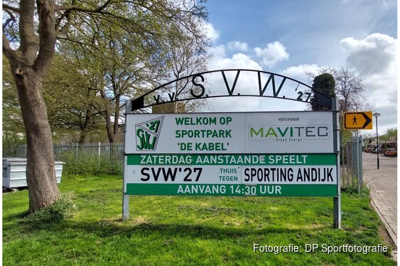 Sporting Andijk te sterk voor SVW '27