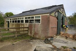 Brand in stal in Twisk