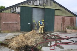 Brand in stal in Twisk