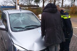 Aangereden bromfietser heeft geluk