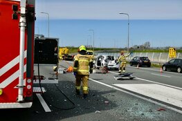 Chaos en veel oponthoud na botsing met tankauto op A7
