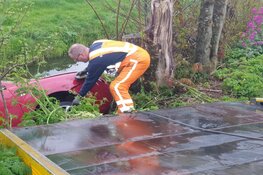 Auto belandt in sloot op Brakeweg in Medemblik