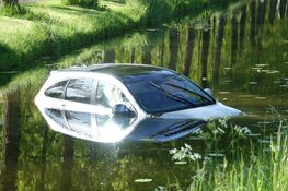 Auto te water in Andijk